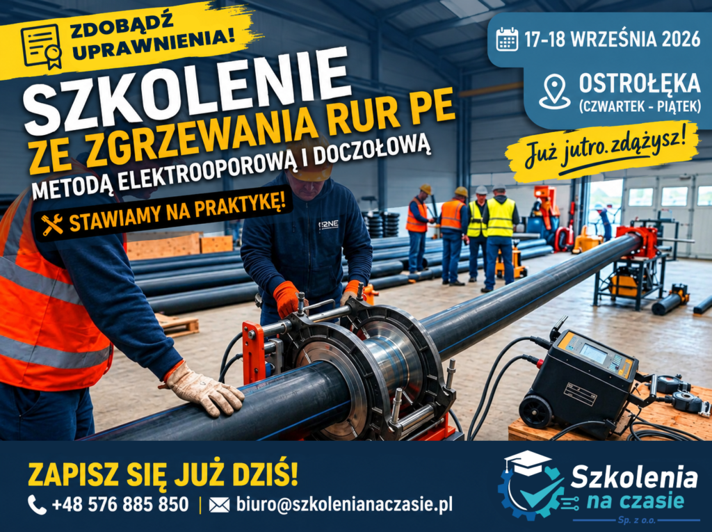 🔧 SZKOLENIE ZE ZGRZEWANIA RUR PE